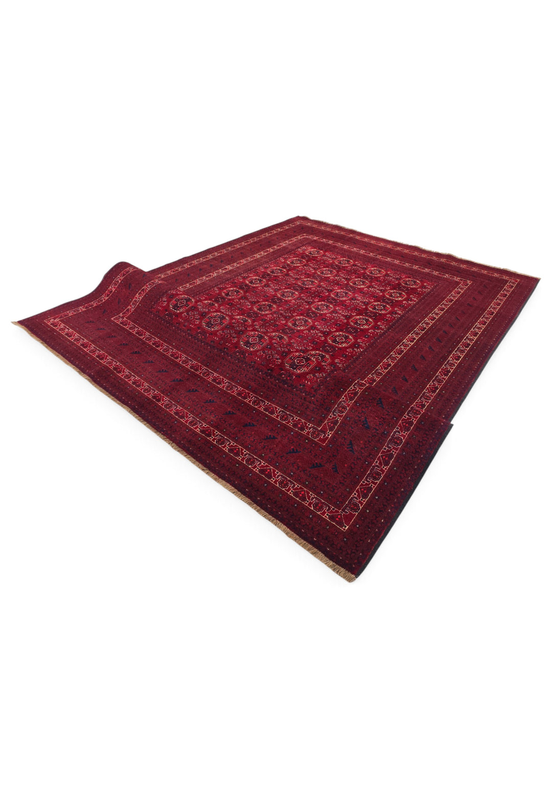 Wine Red Turkmen Gül Khal Mohammadi Rug, Hand-Knotted Wool