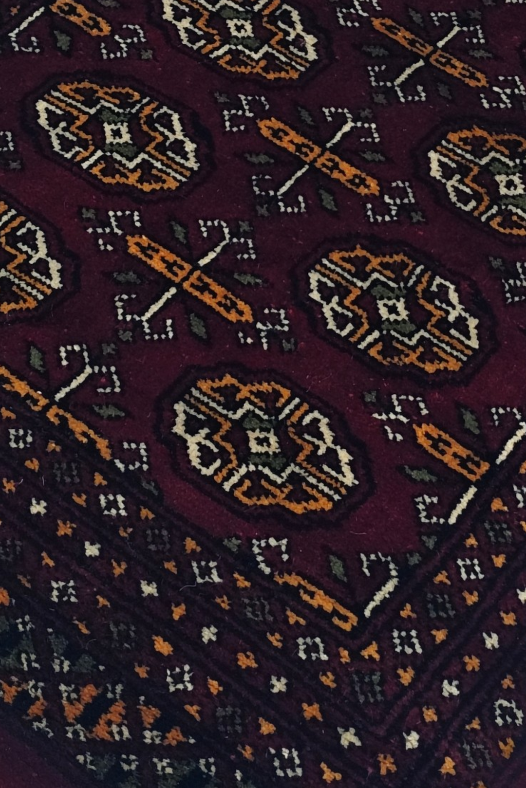 Burgundy Cross Bokhara