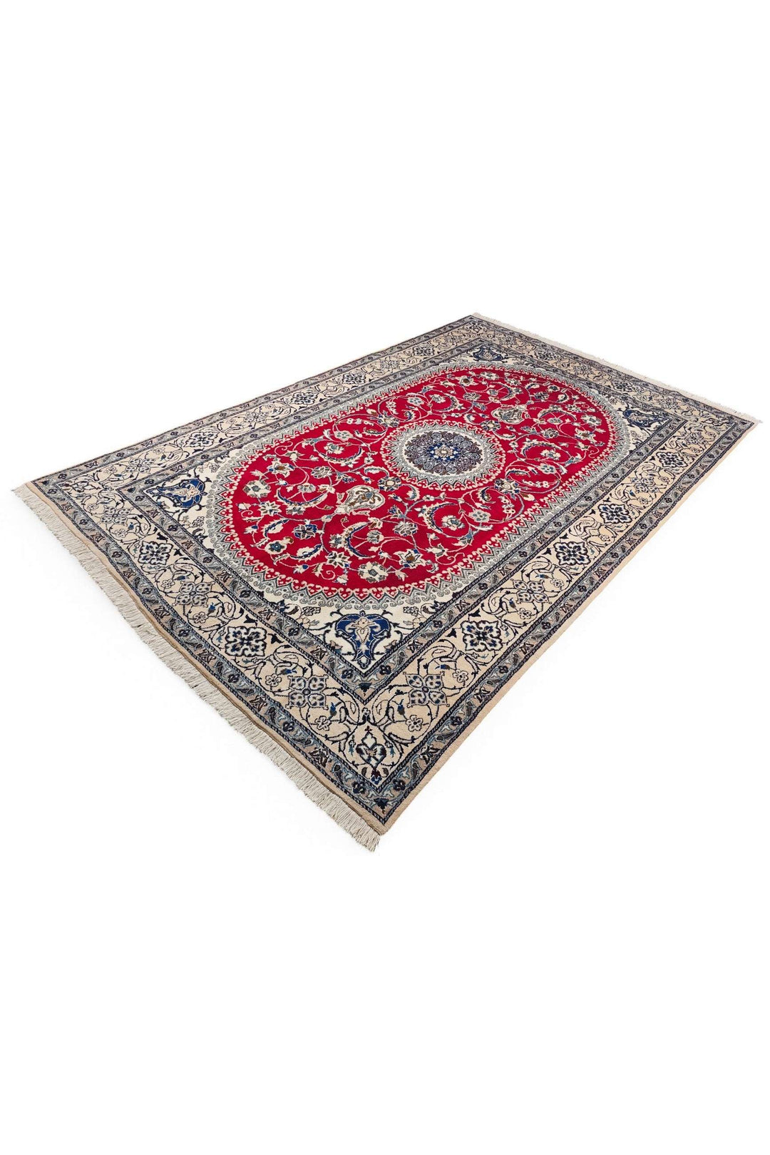 Bright Red Oval Nain