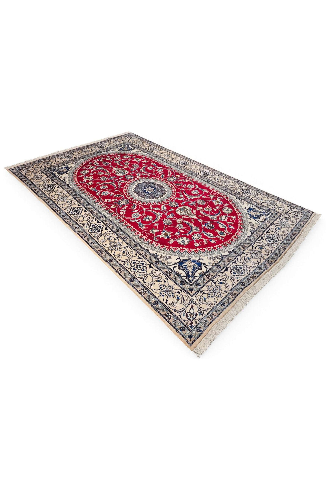Bright Red Oval Nain