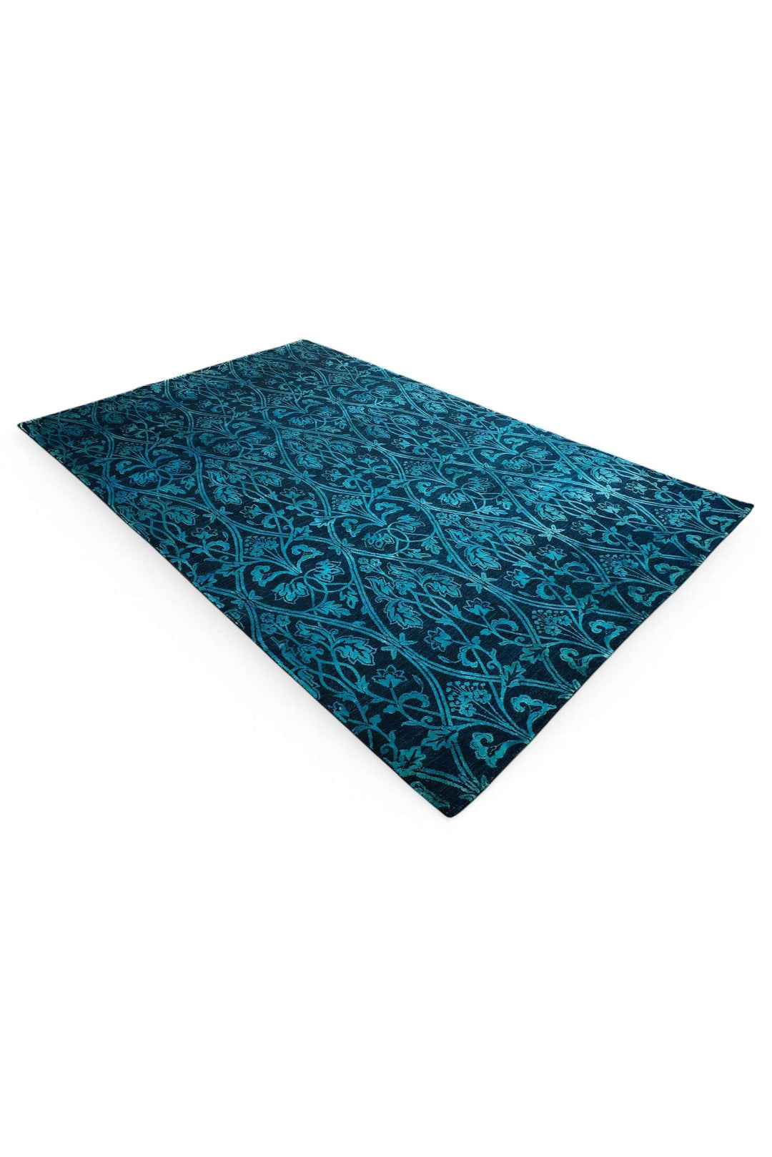Teal Blue Floral Ghazni