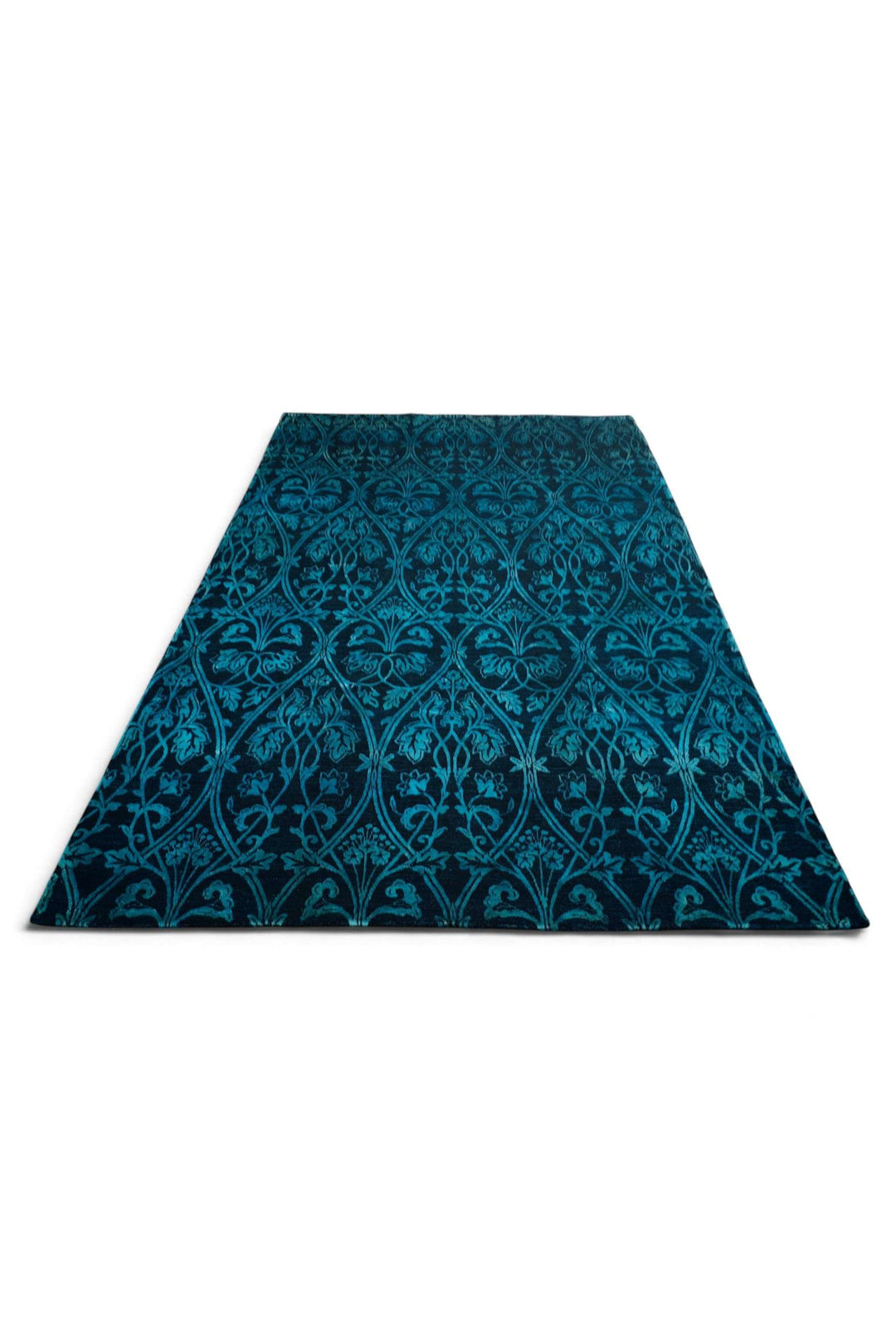 Teal Blue Floral Ghazni