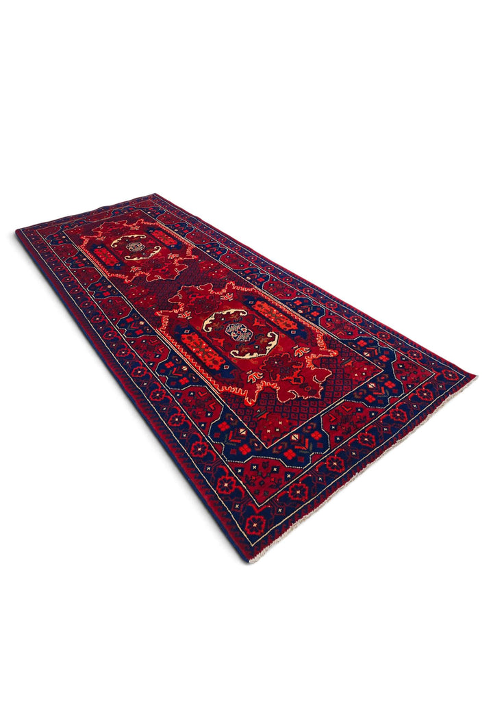 Deep Madder and Navy Khal Mohammadi Rug, Hand-Knotted Wool