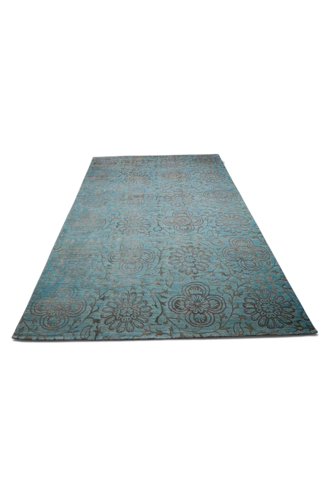 Soft Turquoise Floral Ghazni