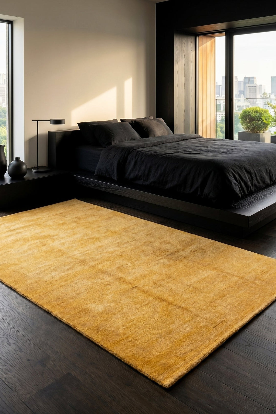 Saffron Gabbeh, Hand-Knotted Afghan Wool Rug