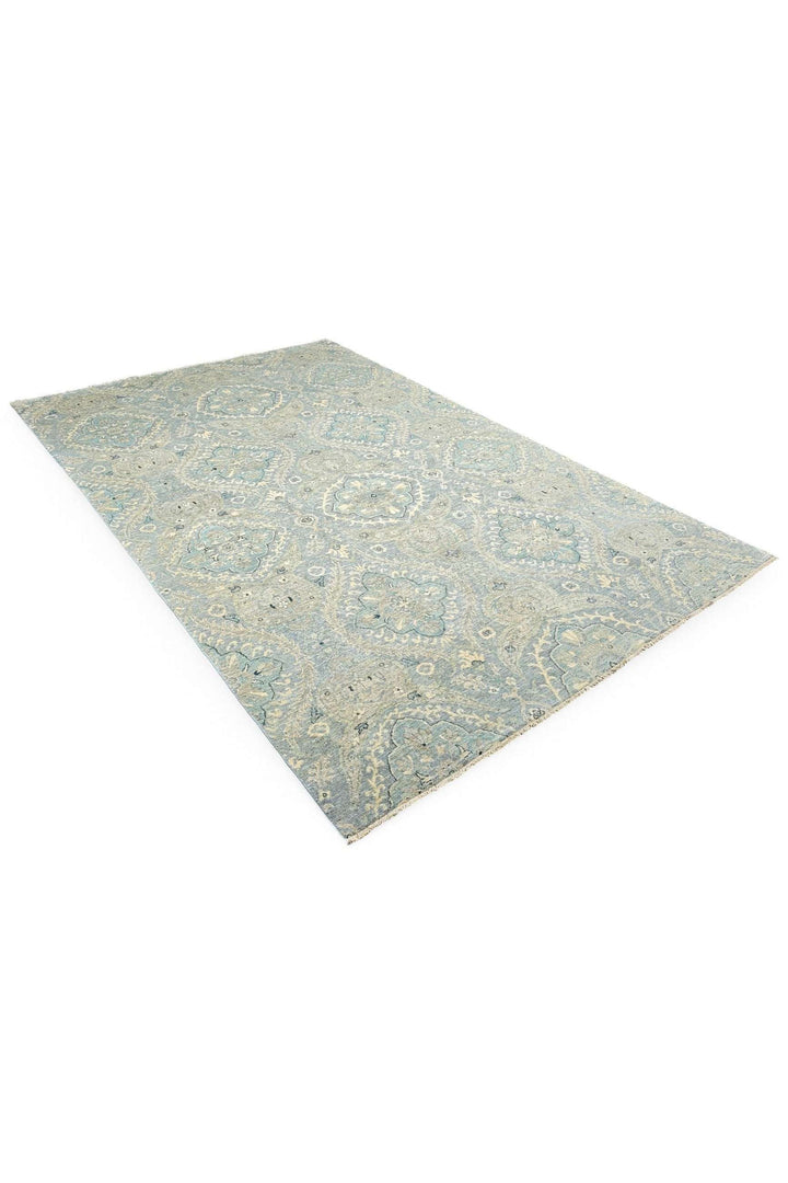 Dusty Blue Damask Ghazni