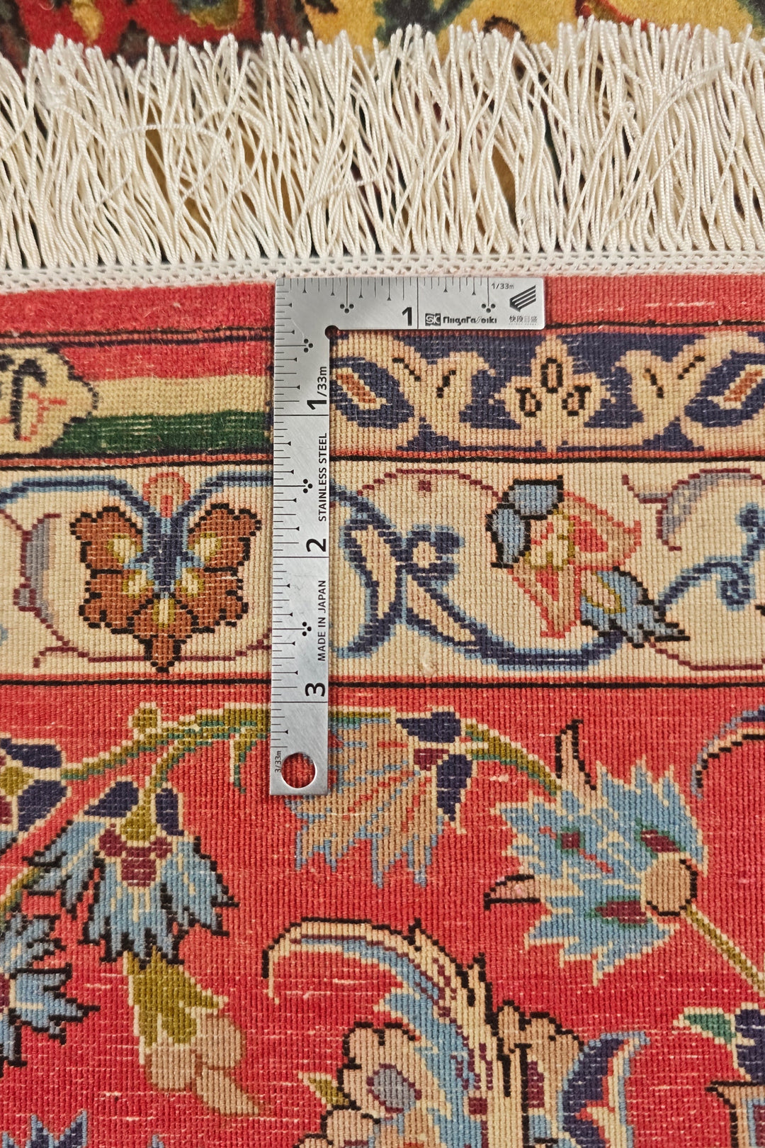 Gold Medallion Sirafian Isfahan, Hand-Knotted Wool Rug