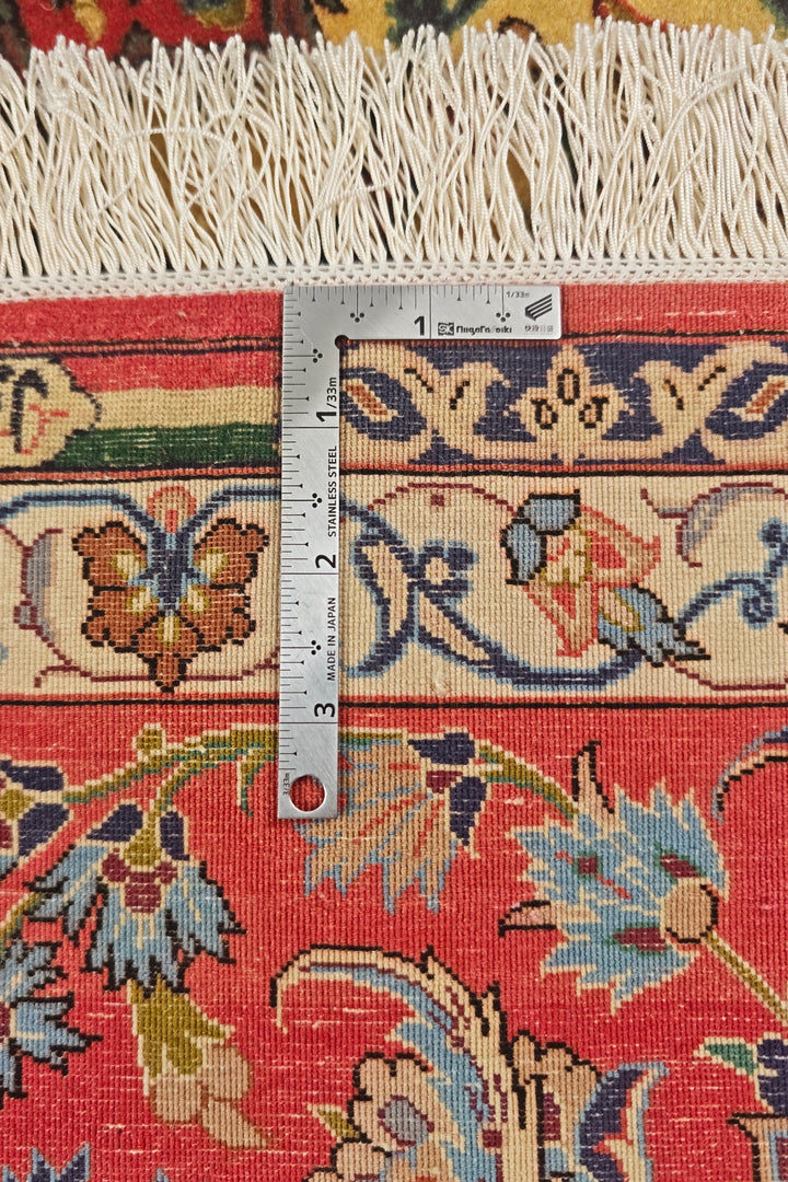 Gold Medallion Sirafian Isfahan, Hand-Knotted Wool Rug