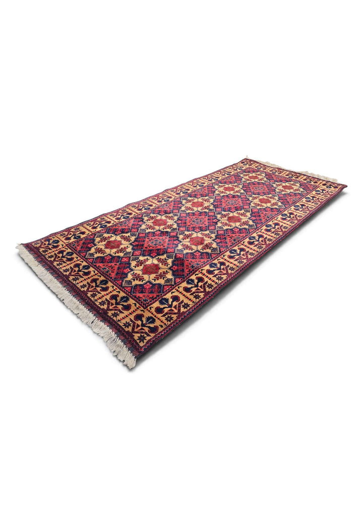 Coral and Camel Khal Mohammadi Rug, Hand-Knotted Wool