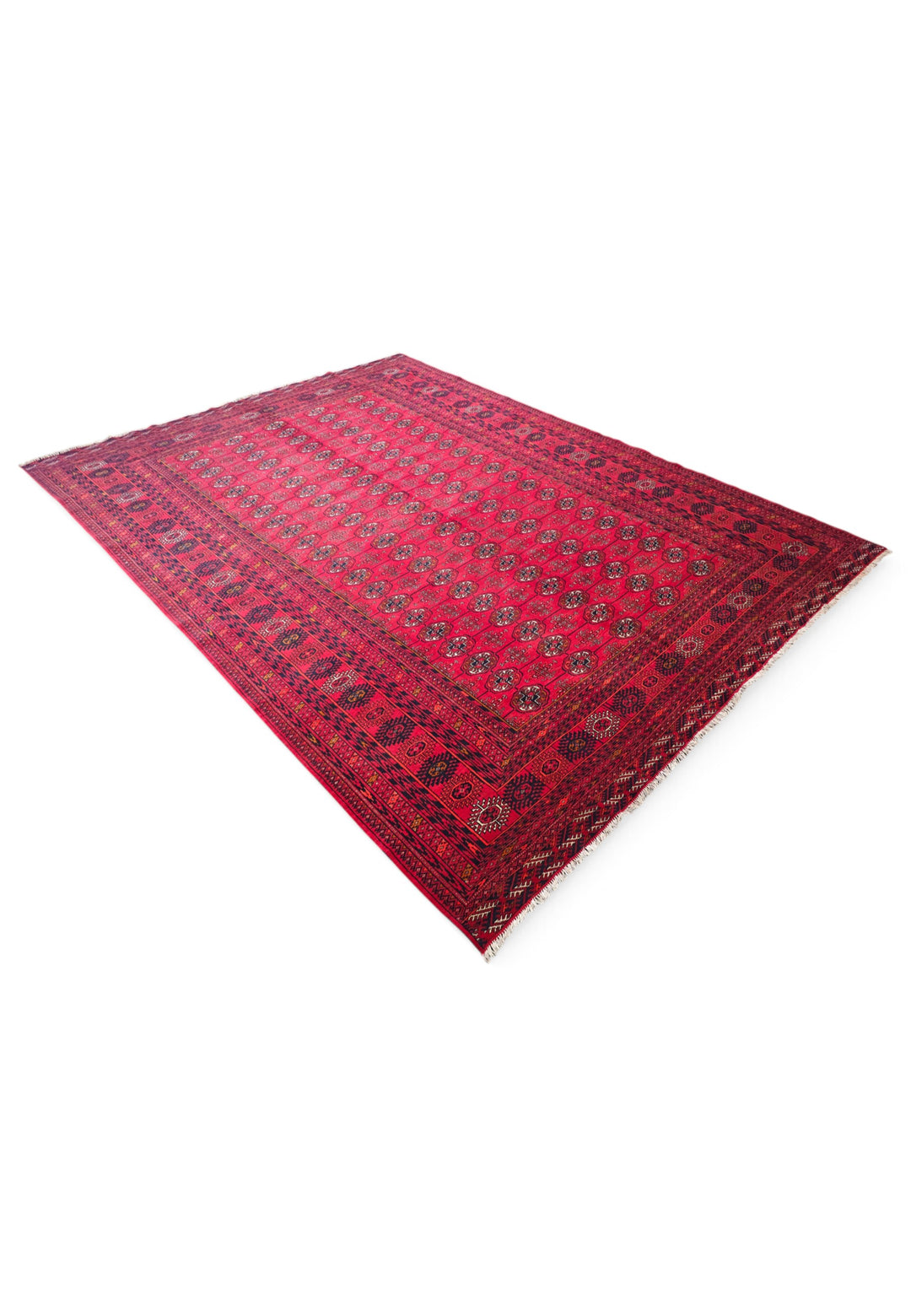 Ruby Red Turkmen Gül Khal Mohammadi Rug, Hand-Knotted Wool