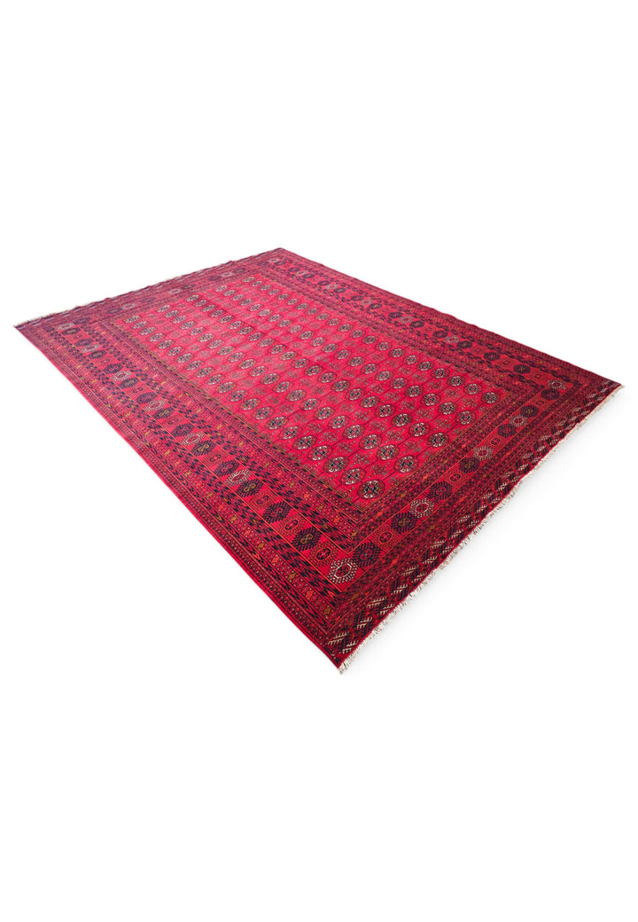 Ruby Red Turkmen Gül Khal Mohammadi Rug, Hand-Knotted Wool