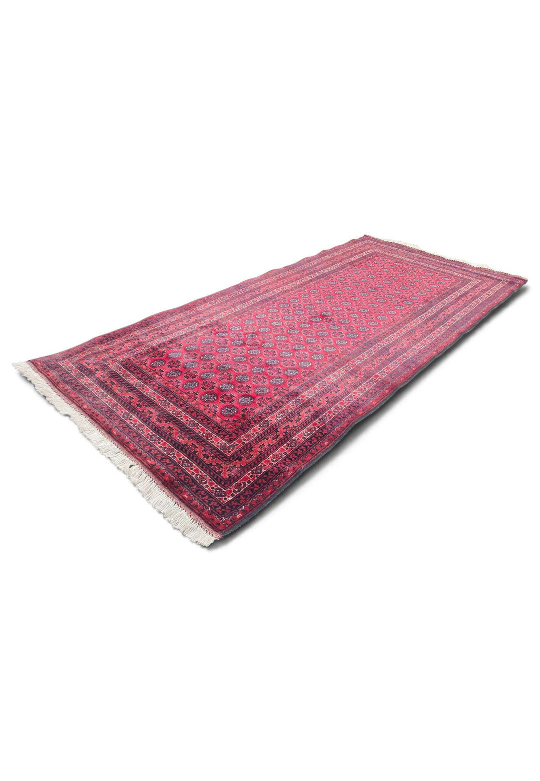 Deep Red Khal Mohammadi Rug, Hand-Knotted Wool