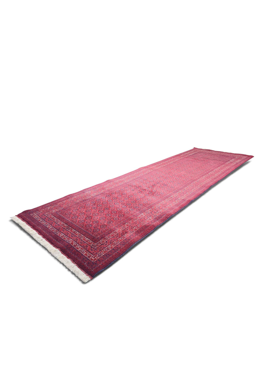 Deep Red Turkmen Gül Khal Mohammadi Runner, Hand-Knotted Wool