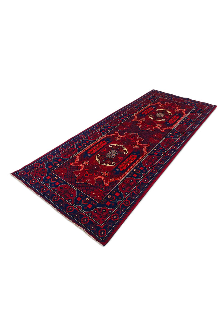 Deep Madder and Navy Khal Mohammadi Rug, Hand-Knotted Wool