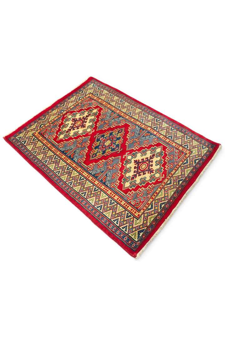 Red Triple Medallion Kazak