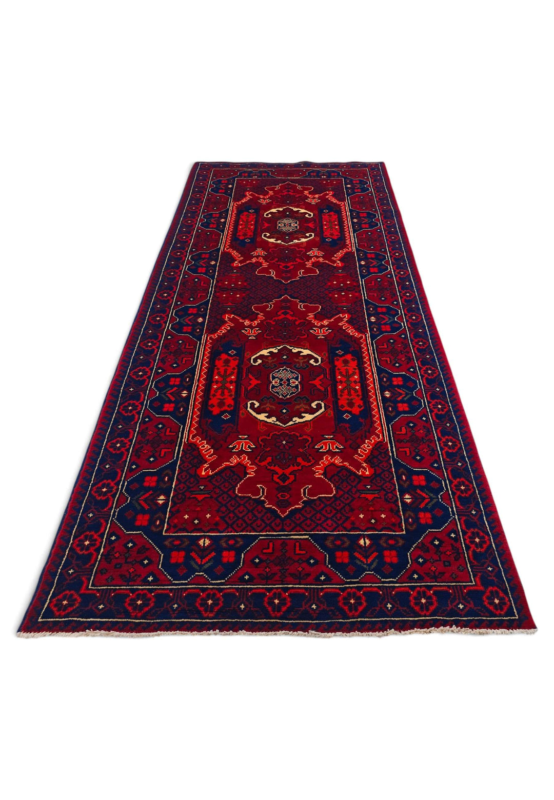 Deep Madder and Navy Khal Mohammadi Rug, Hand-Knotted Wool