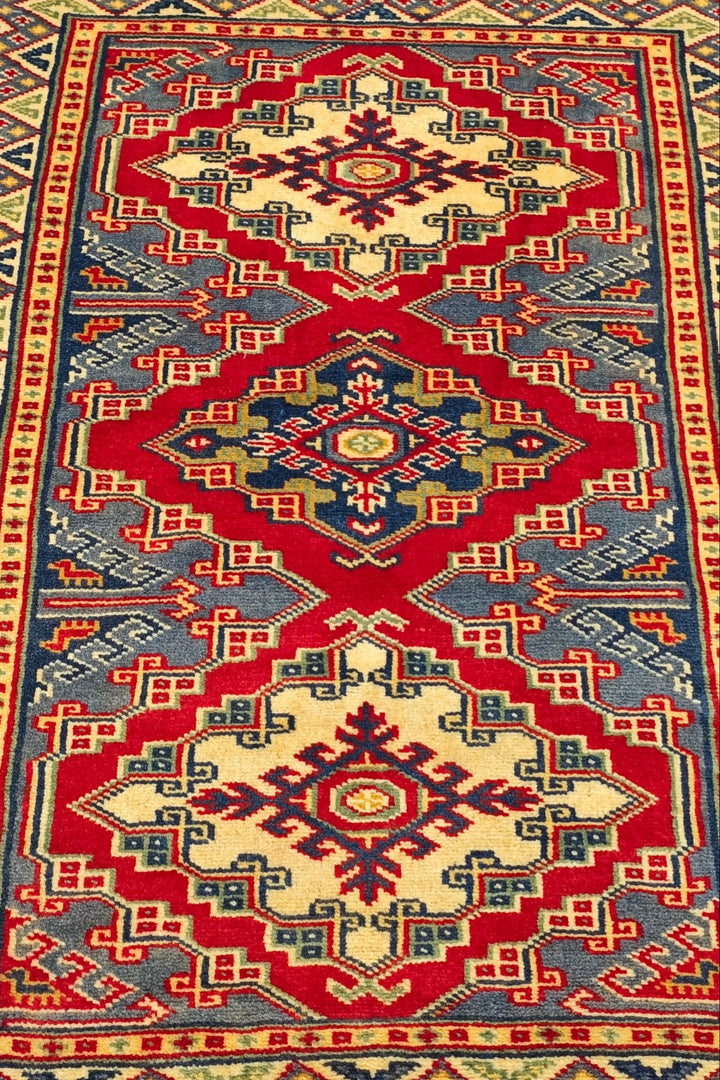 Red Triple Medallion Kazak