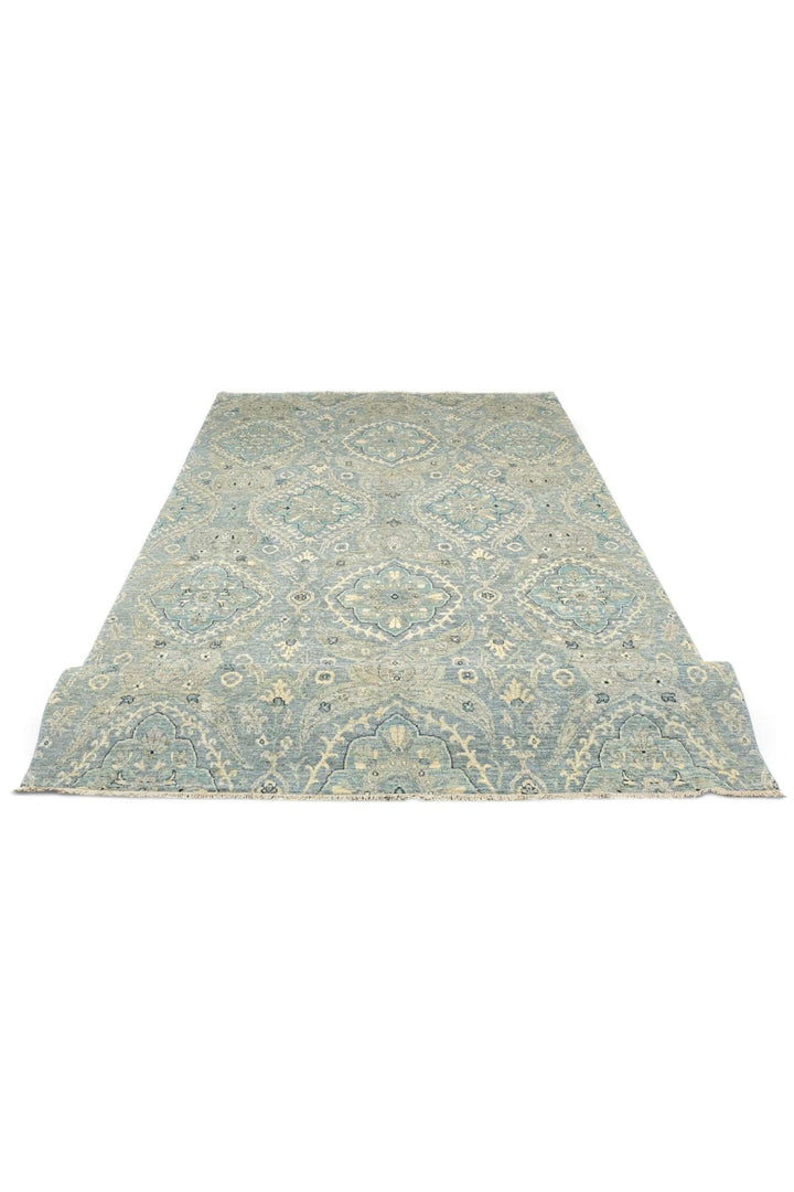 Dusty Blue Damask Ghazni