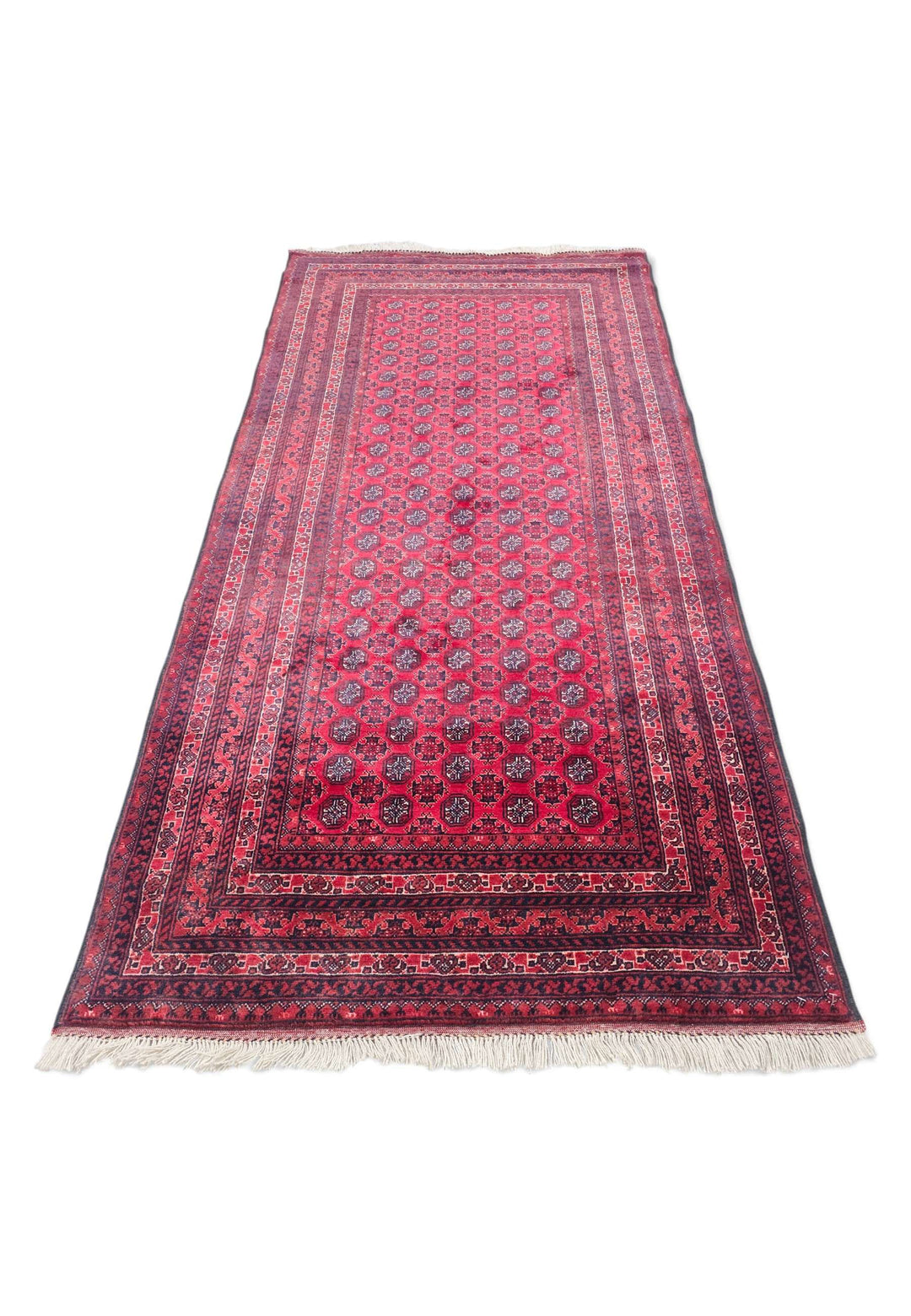 Deep Red Khal Mohammadi Rug, Hand-Knotted Wool