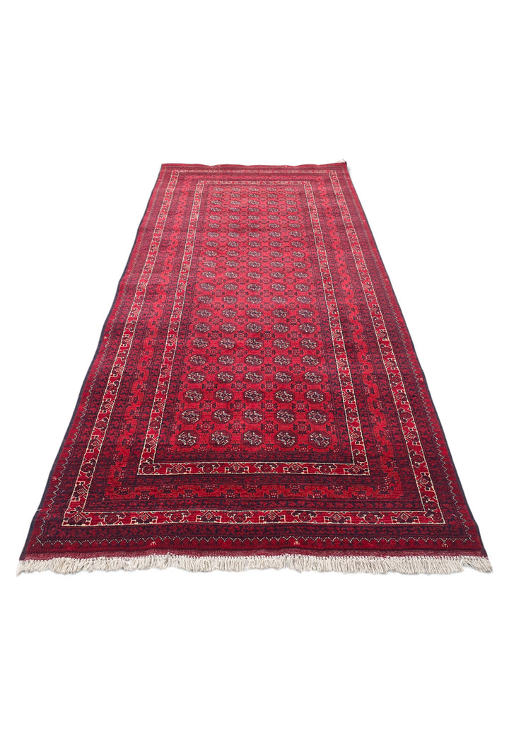 Deep Red Turkmen Gül Khan Muhammadi Rug, Hand-Knotted Wool