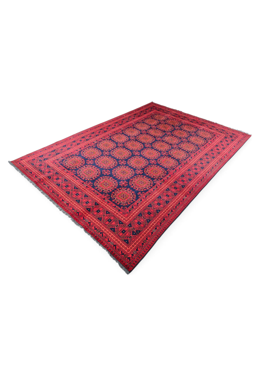 Wine Red Bashiri Rug, Hand-Knotted Wool