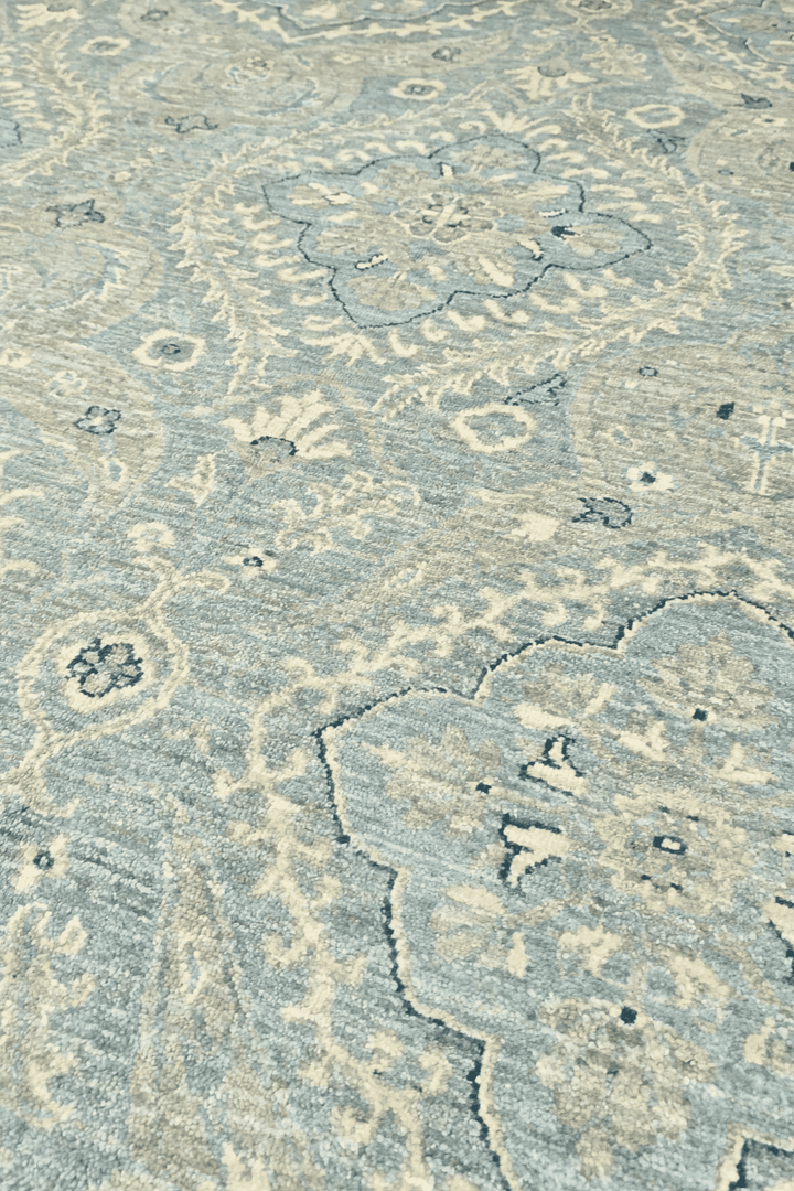 Dusty Blue Damask Ghazni