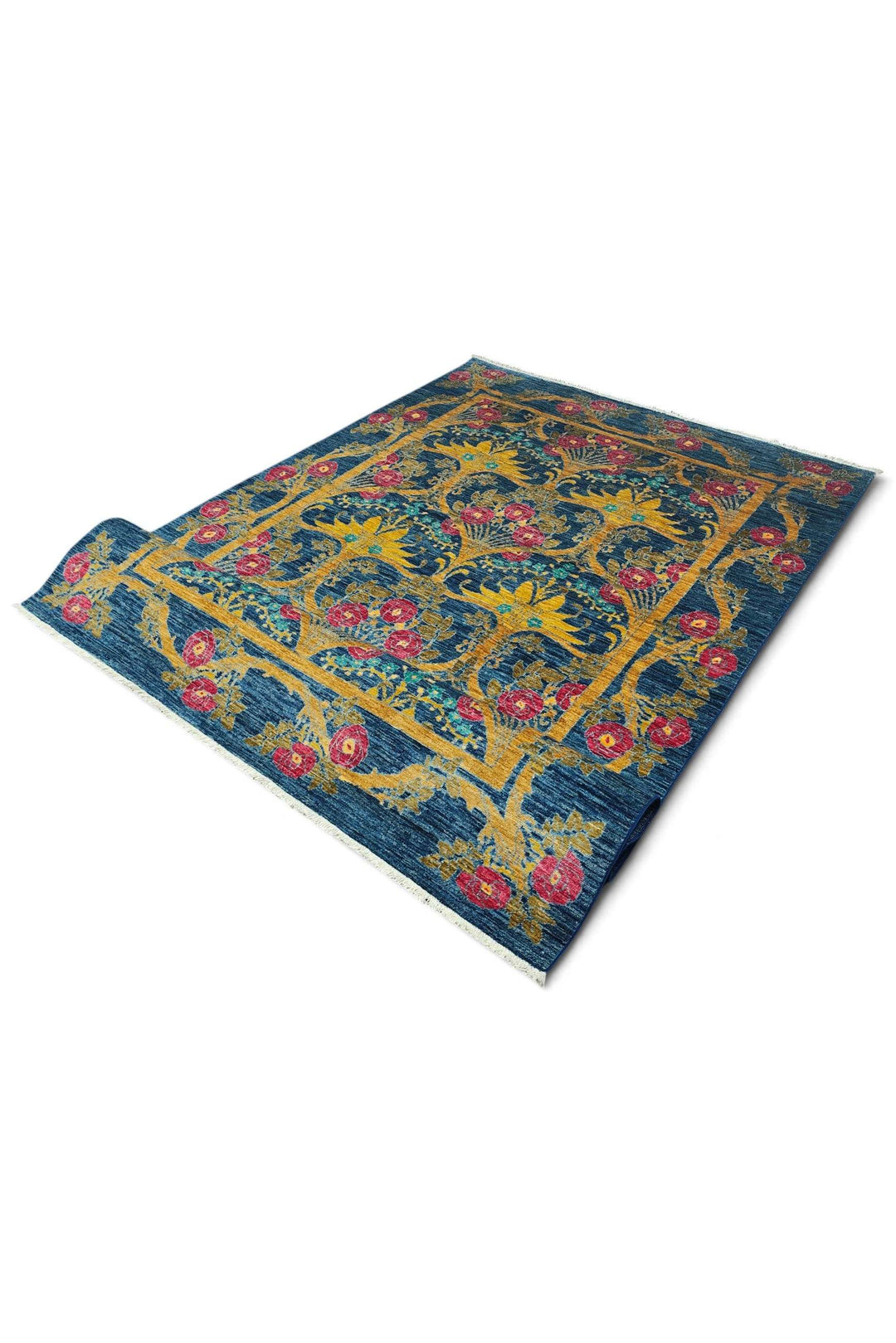 Navy Blue Floral Vine Ghazni