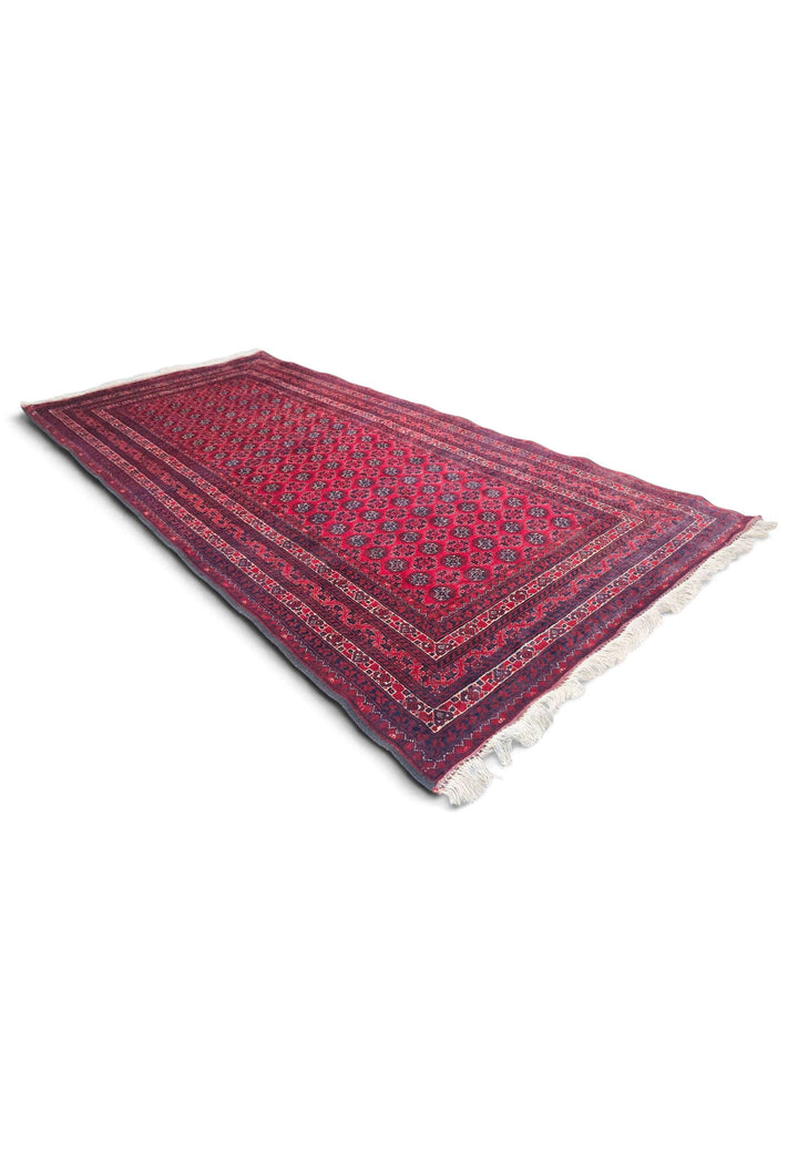 Deep Red Khal Mohammadi Rug, Hand-Knotted Wool