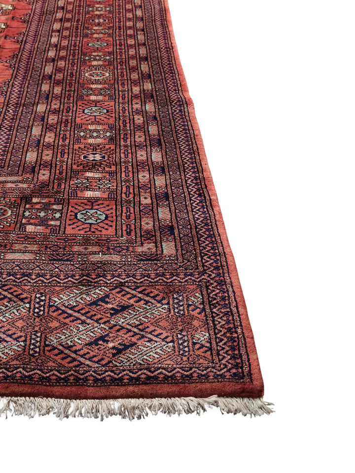 Rose Turkmen Gül Bokhara, Hand-Knotted Sherwan