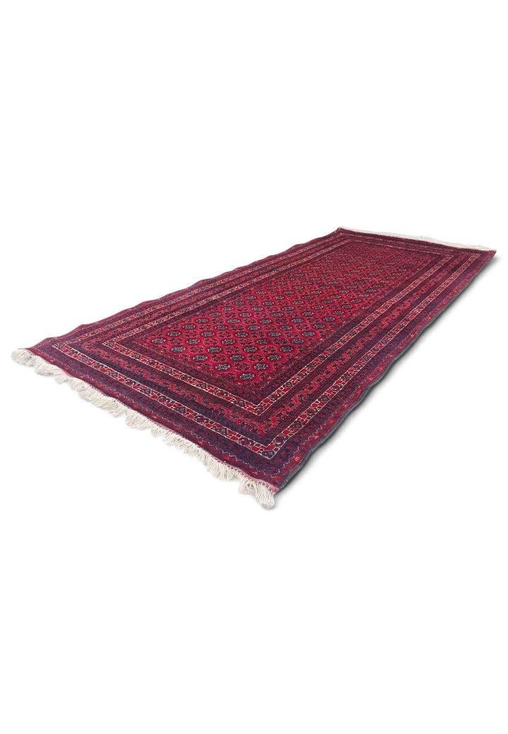 Deep Red Khal Mohammadi Rug, Hand-Knotted Wool