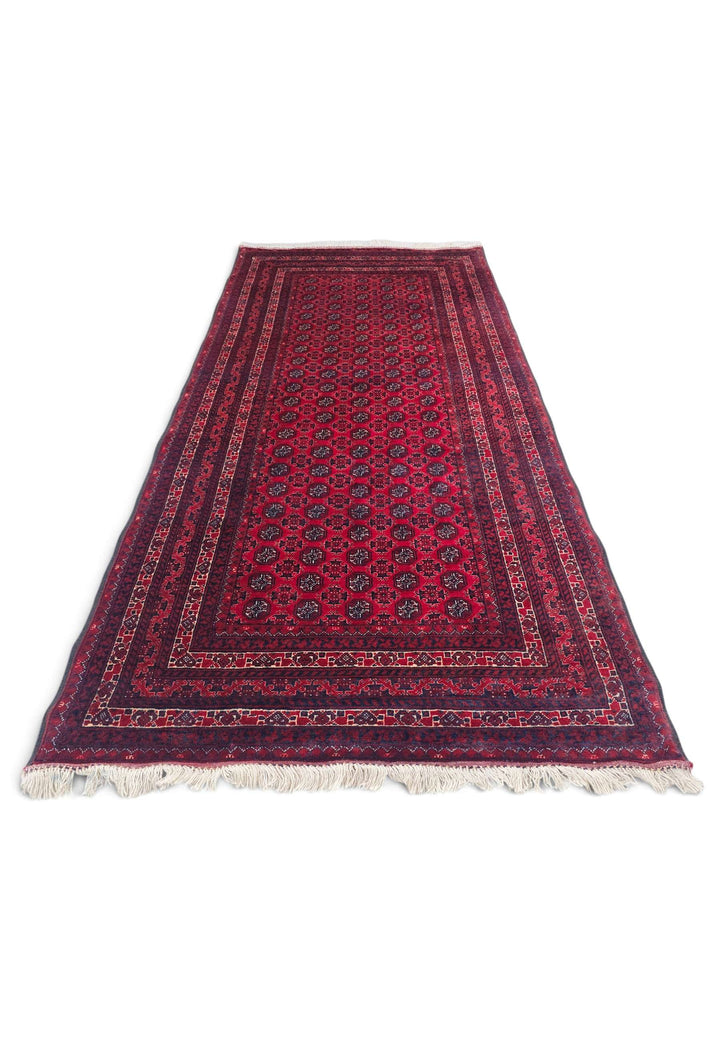 Deep Red Khal Mohammadi Rug, Hand-Knotted Wool