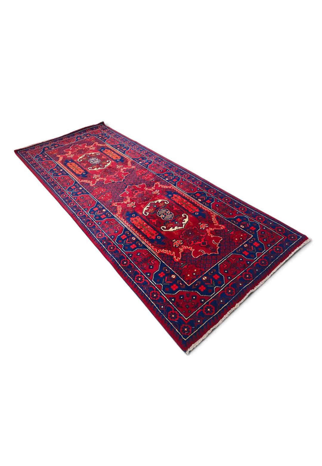 Deep Madder and Navy Khal Mohammadi Rug, Hand-Knotted Wool