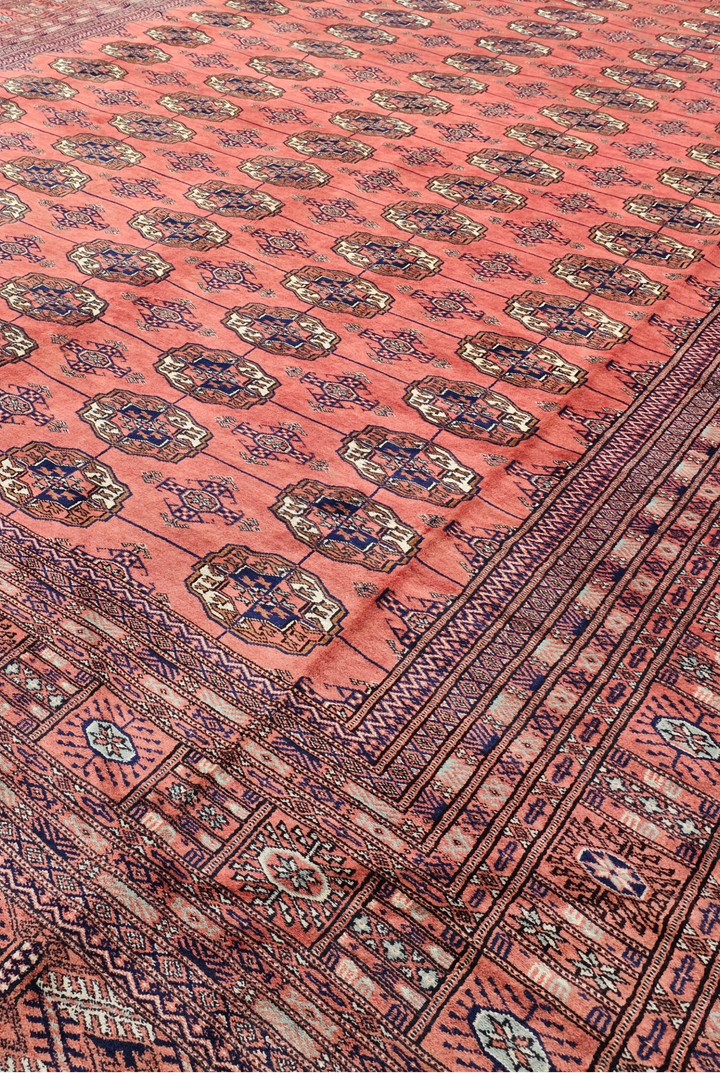 Rose Turkmen Gül Bokhara, Hand-Knotted Sherwan