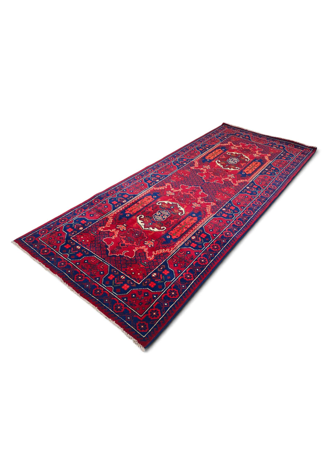 Deep Madder and Navy Khal Mohammadi Rug, Hand-Knotted Wool