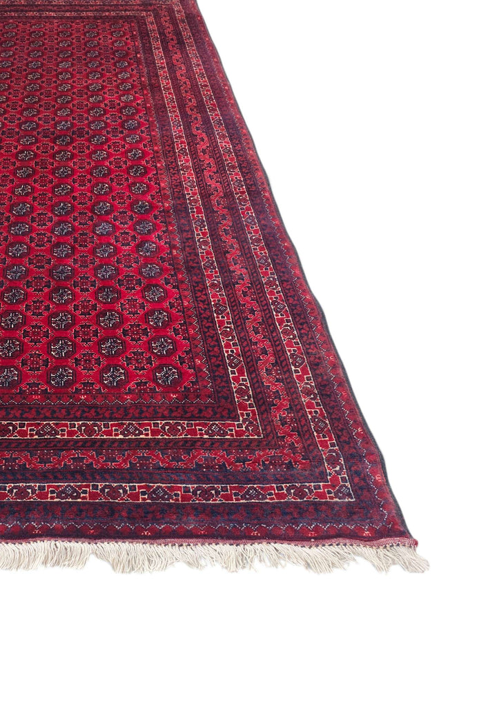 Deep Red Khal Mohammadi Rug, Hand-Knotted Wool