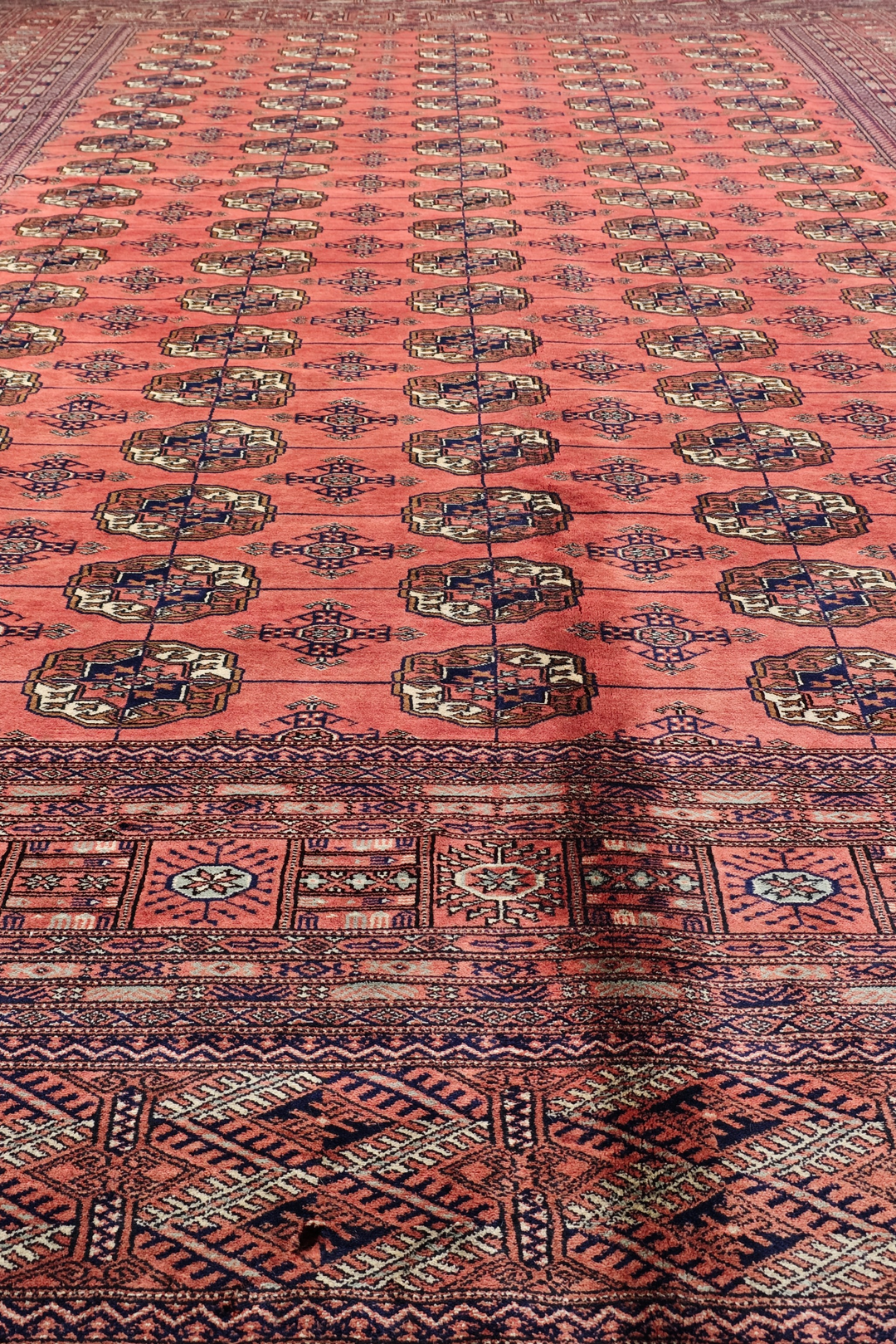 Rose Turkmen Gül Bokhara, Hand-Knotted Sherwan