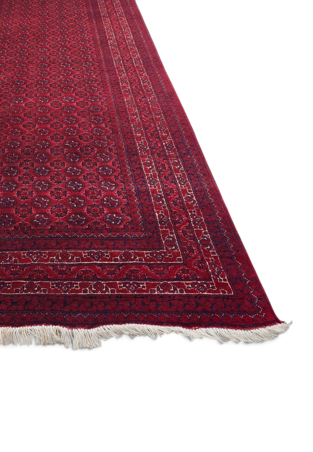 Deep Red Turkmen Gül Khal Mohammadi Runner, Hand-Knotted Wool