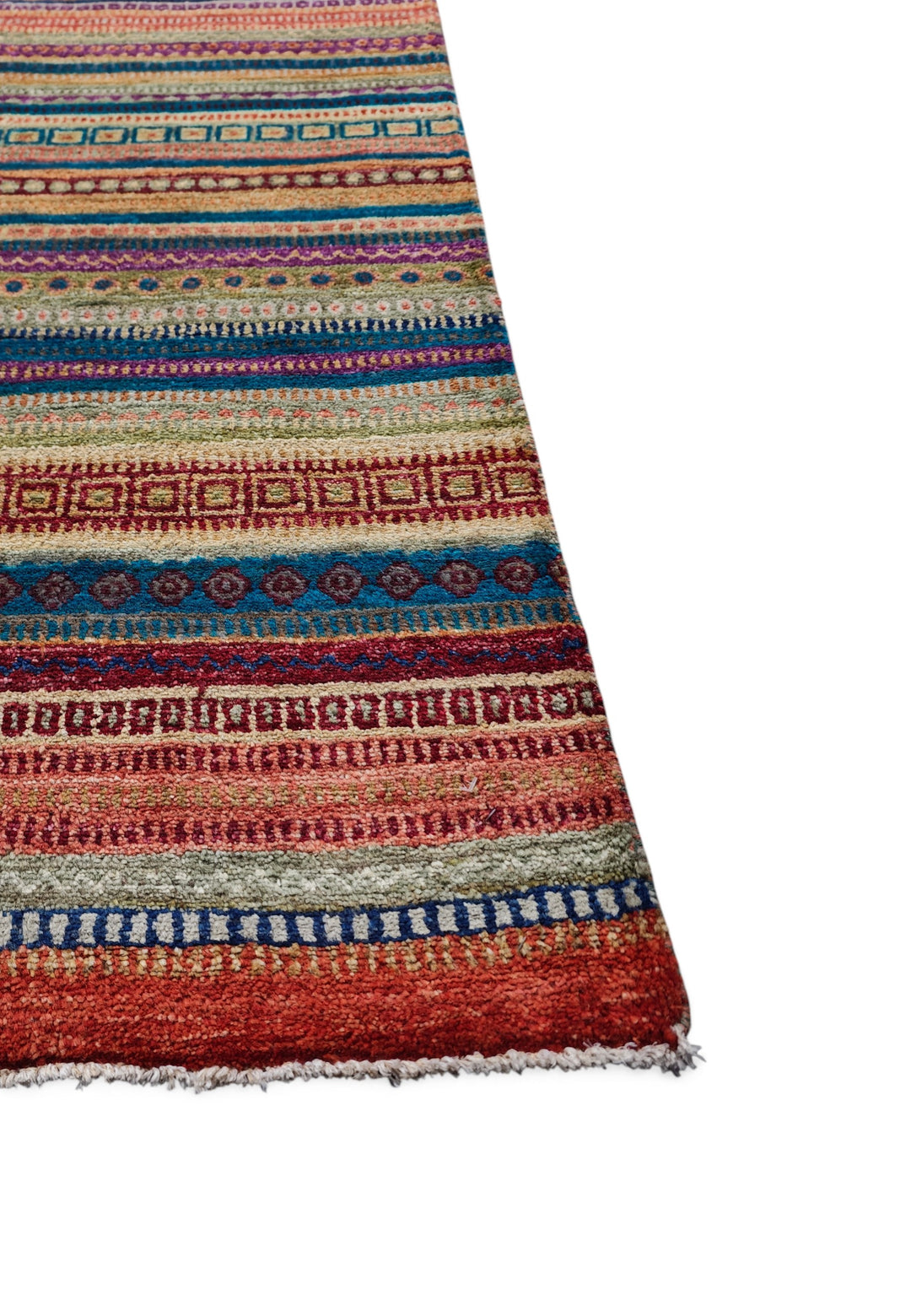 Multicolour Khorjin, Hand-Knotted Wool Rug