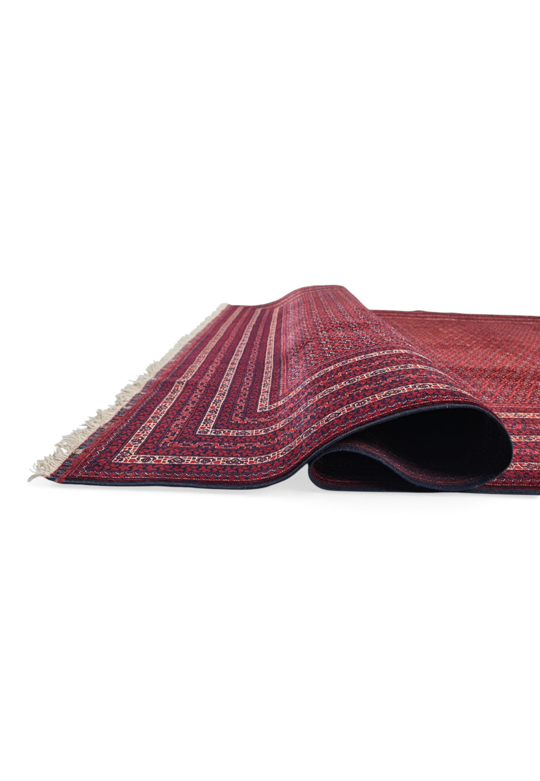 Deep Burgundy Khoja Roshnai, Hand-Knotted Wool Rug