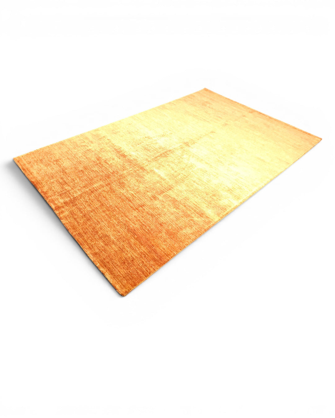 Rust Orange Plain Ghazni, Hand-Knotted Afghan Wool Rug