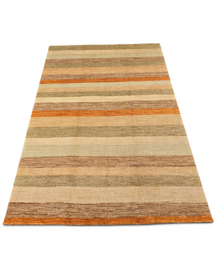 Multicolour Stripe Ghazni, Hand-Knotted Afghan Wool Rug
