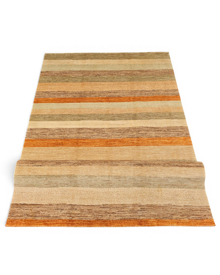 Multicolour Stripe Ghazni, Hand-Knotted Afghan Wool Rug