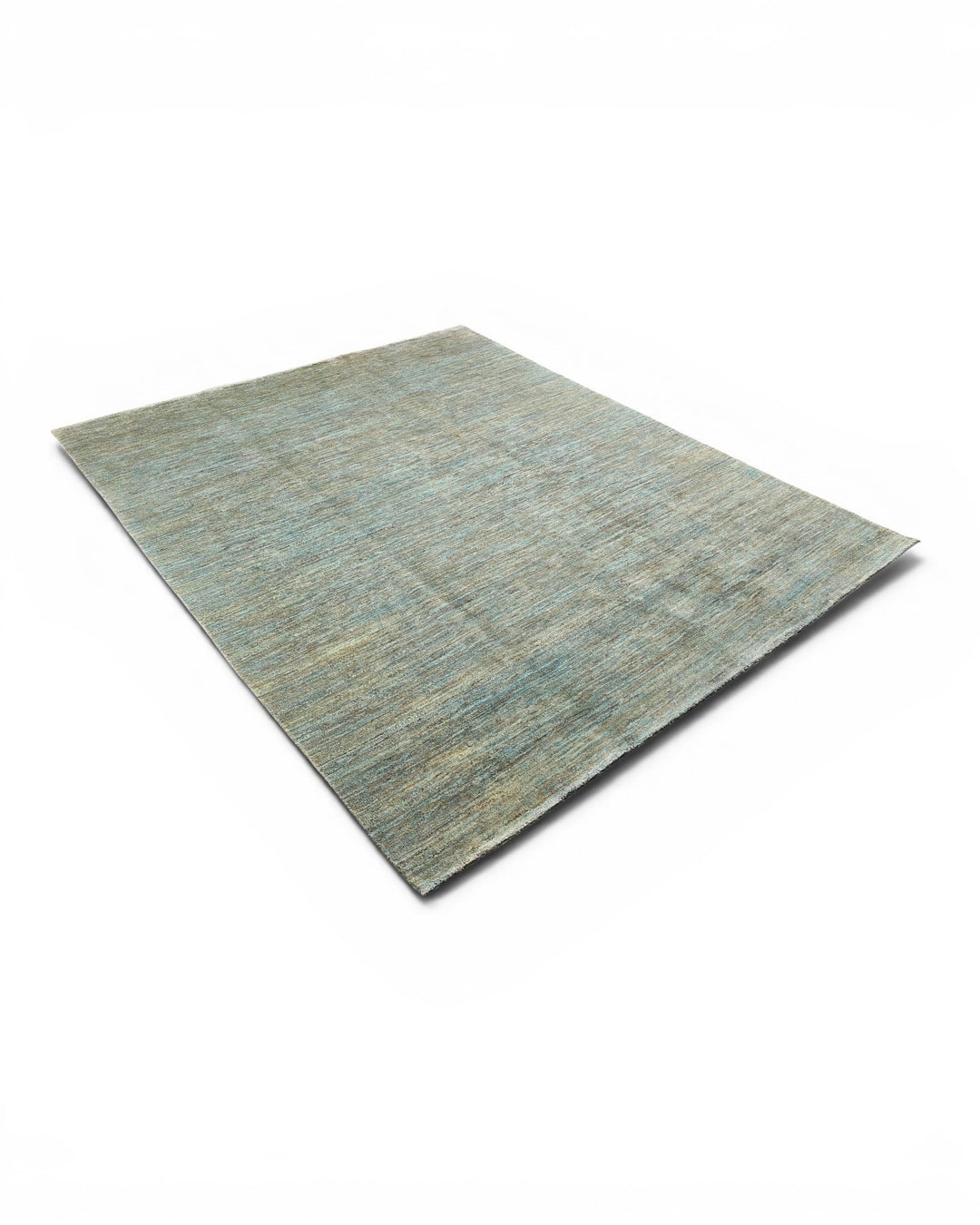 Sea-Green Variegated Ghazni, Hand-Knotted Afghan Wool Rug