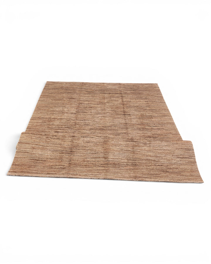 Natural Camel Plain Ghazni, Hand-Knotted Afghan Wool Rug