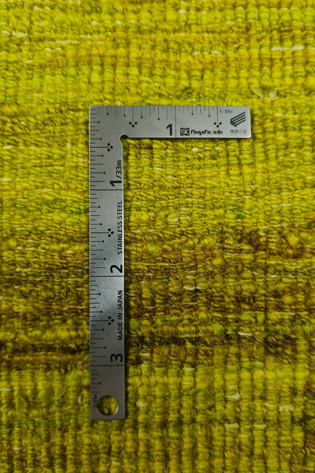 Olive Green Block-Border Ghazni, Hand-Knotted Afghan Wool Rug