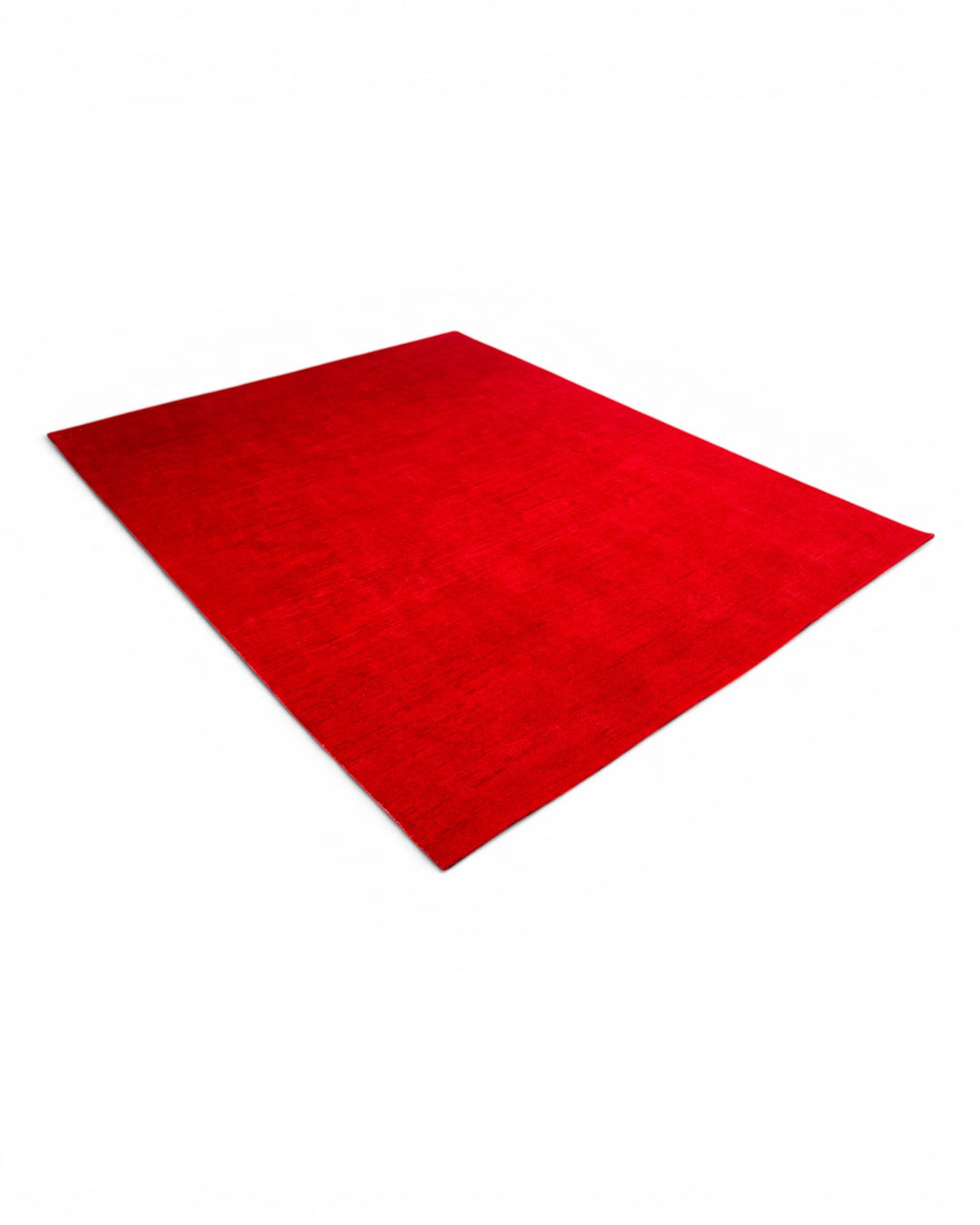 Crimson Red Plain Ghazni, Hand-Knotted Afghan Wool Rug