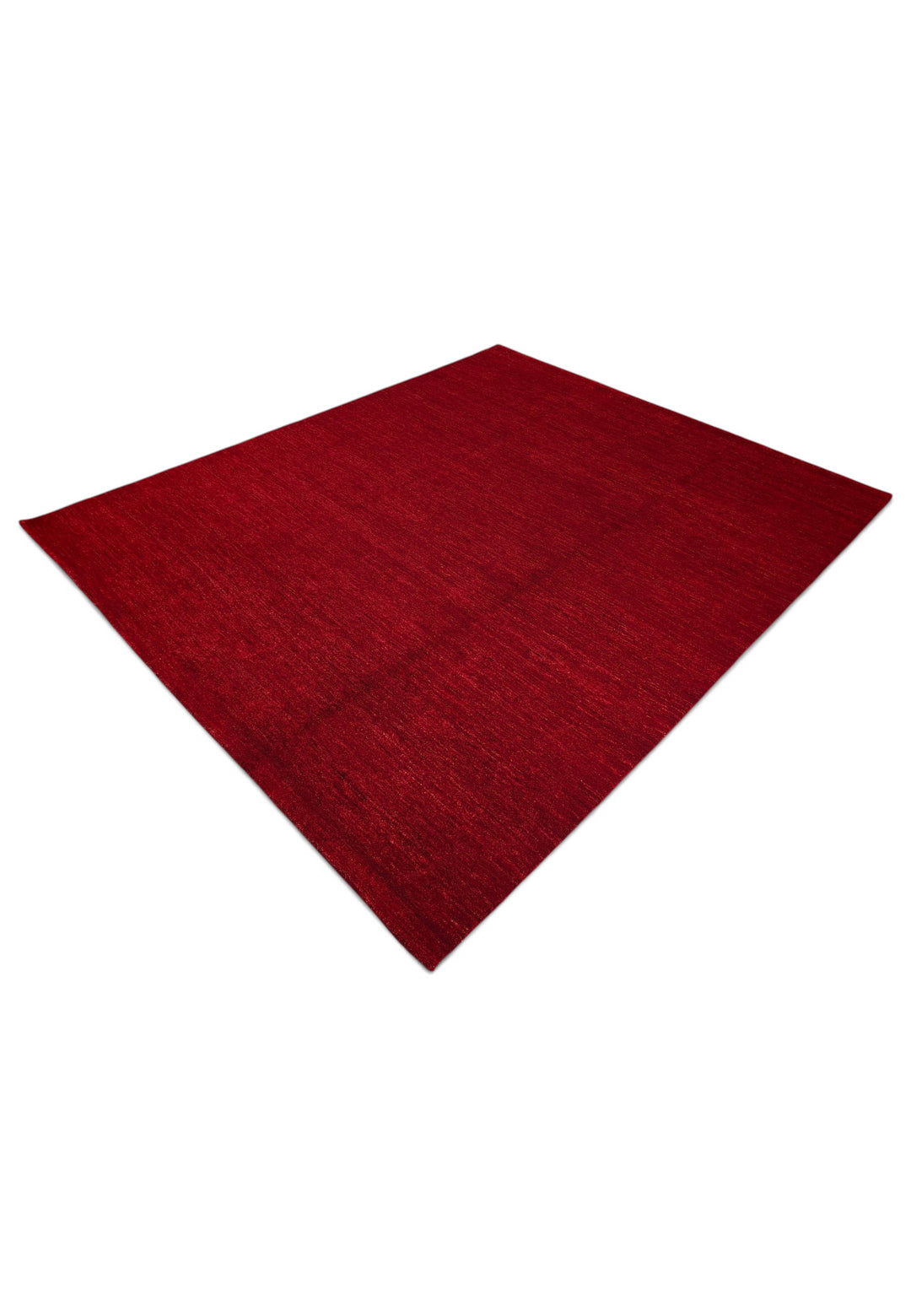 Madder Red Plain Ghazni, Hand-Knotted Wool Rug