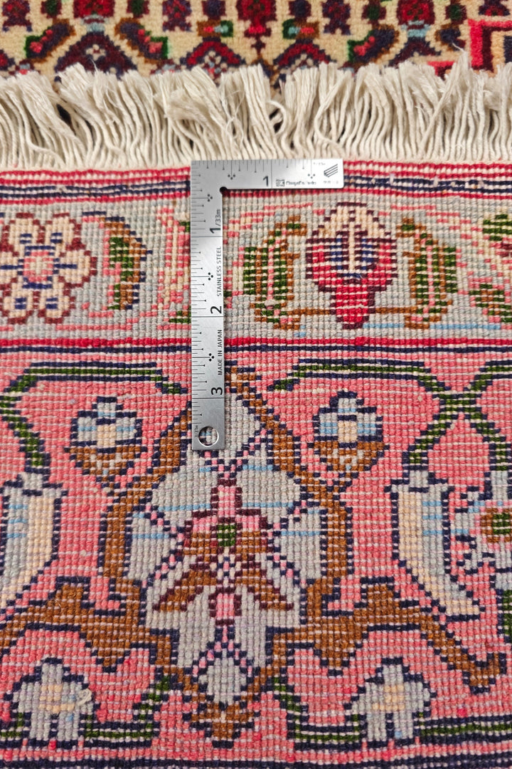 Red Herati Medallion Persian Sabzevar, Hand-Knotted Wool Rug