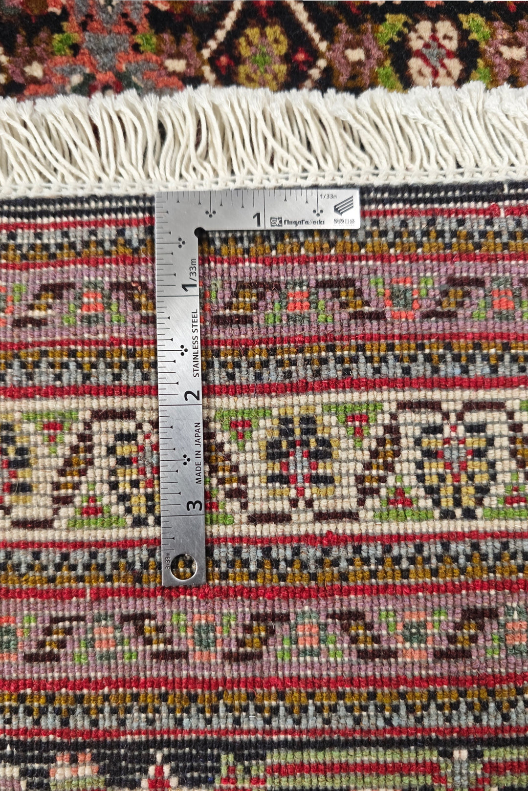 Burgundy Mahi Medallion Persian Tabriz, Hand-Knotted Wool Rug