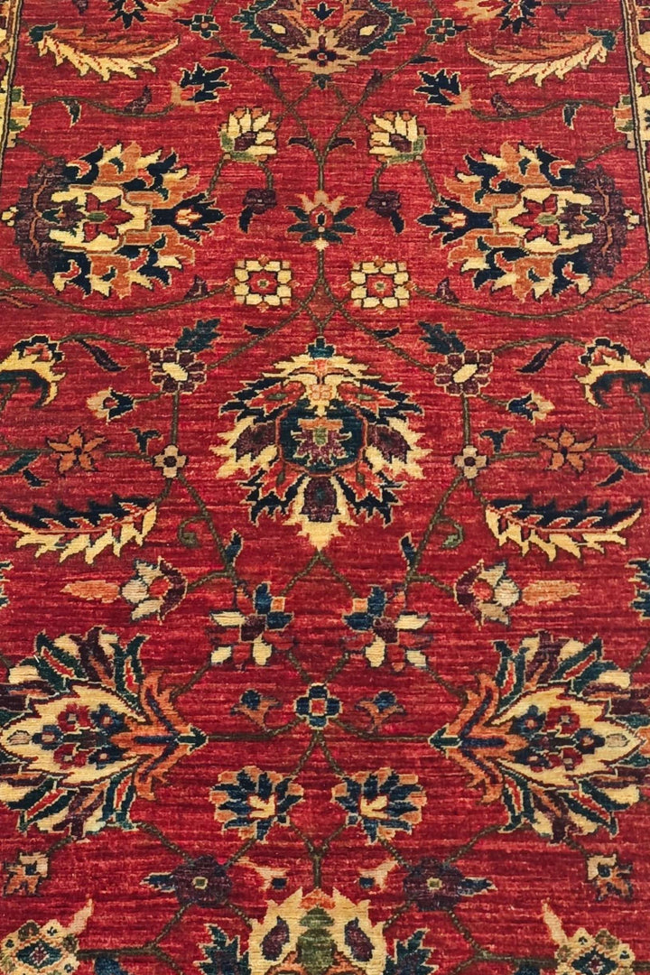 Hand-knotted Chobi runner in wool